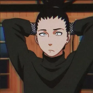 💈 Shikamaru Nara Naruto anime, dibujos animados, personaje, Shikamaru, perezoso, Naruto, problemático telegram sticker