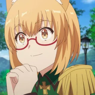 ☺️ anime, character, cat ears, girl, glasses telegram sticker