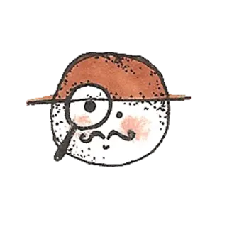 🕵 детектив, лупа, шляпа, усы, следователь telegram sticker