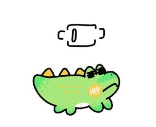 🔋 Dibujos animados, Caimán, Lindo, Animal, Adhesivo, Ilustración, Dibujo whatsapp sticker