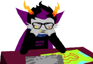 ♒ Eridan Ampora Homestuck Homestuck, Troll, Eridan Ampora, Anime, Cartoon whatsapp sticker
