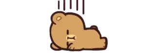 😞 oso, lindo, triste, dibujos animados whatsapp sticker