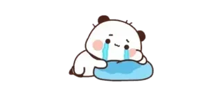 😭 triste, piangere, panda, carino, kawaii, cartone animato whatsapp sticker