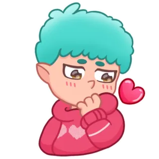 ☺️ Anime, Desenho animado, Fofo, Amor, Coração, Afeição telegram sticker