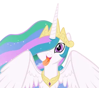 👅 Princess Celestia My Little Pony Пони, Мультфильм, Милый, Селестия, Единорог telegram sticker