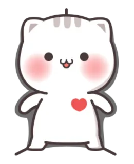 😻 gato, lindo, corazón, kawaii, pegatina telegram sticker