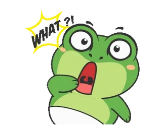 😱 WHAAAT?! katak, kaget, terkejut, kartun, stiker, haaa telegram sticker