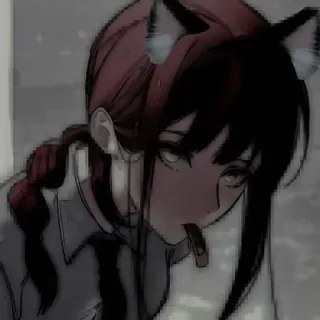 🔗 anime girl, cat ears, cartoon, aesthetic telegram sticker
