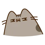 👀 Pusheen cat, cute, cartoon, sleepy, meme, pusheen telegram sticker
