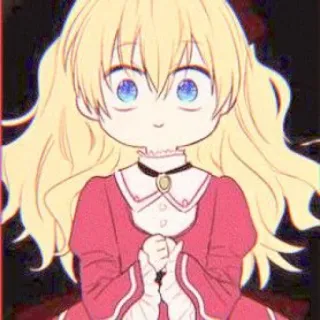 🌨️ Dessin animé, Anime, Fille, Blonde, Mignon, Manga whatsapp sticker