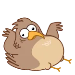 😘 bird, cartoon, animal, cute, sticker, illustration telegram sticker