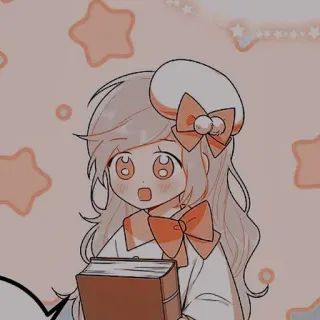 🌻 süß, Cartoon, Mädchen, Buch, Anime, Manga, kawaii telegram sticker