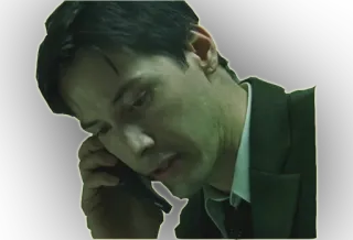 📞 Neo The Matrix Neo, Matrix, Telefon, Keanu Reeves, Film, Agent Smith whatsapp sticker