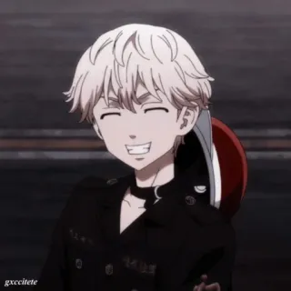 😁 Manjiro Sano Tokyo Revengers anime, manga, character, smiling, Manjiro Sano, Mikey, Tokyo Revengers whatsapp sticker