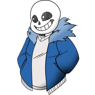😏 Sans Undertale Sans, Undertale, skeleton, video game, character, smiling whatsapp sticker