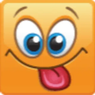 😛 Emoji, Rosto, Expressão, Língua, Engraçado, Desenho animado whatsapp sticker