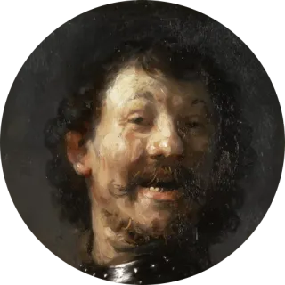 😅 portrait, painting, man, old master, art, Rembrandt whatsapp sticker