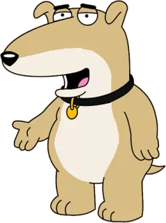 😌 Brian Griffin Family Guy chien, dessin animé, anthropomorphe, Family Guy, Brian telegram sticker