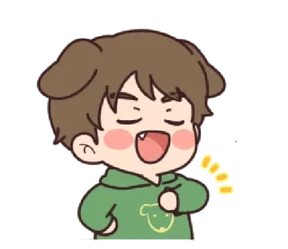 😌 cartoon, happy, joy, excited, animation, cute telegram sticker