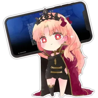 🙂 Servant Anime, Personnage, Kawaii, Mignon, Chibi, Manga, Art telegram sticker