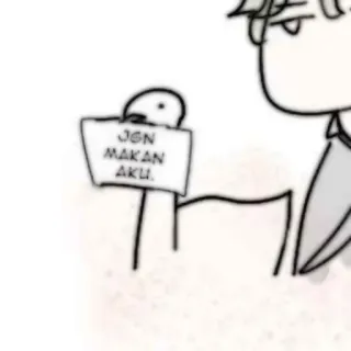🦢 JGN
MAKAN
AKU. Ne pas manger, Dessin animé, Panneau, Malais whatsapp sticker