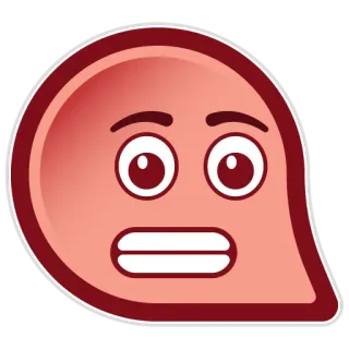 😬 emoji, wajah, ekspresi, stiker, kartun, terkejut telegram sticker