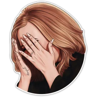🙈 Adele Angelo Адель, певица, знаменитость, портрет, тату, музыка telegram sticker