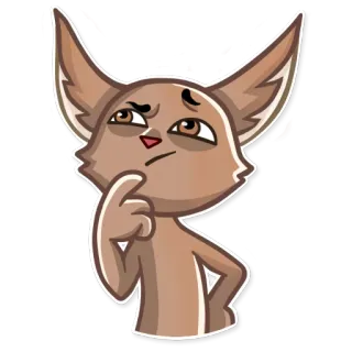 🤔 猫, 考えてる, 混乱, 質問, かわいい, ステッカー, 動物 telegram sticker