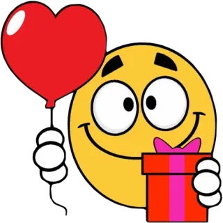 ❤️ Эмодзи, Любовь, Сердце, Подарок, Счастье, Мультфильм telegram sticker