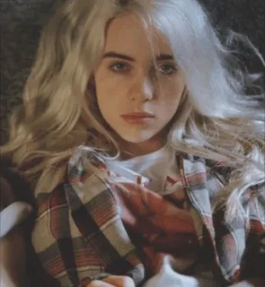 ✨ Billie Eilish Billie Eilish, chanteuse, musicien, célébrité, portrait telegram sticker