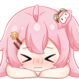 🙇‍♀️ Anime, Fofo, Cabelo Rosa, Kawaii, Desenho Animado, Personagem telegram sticker