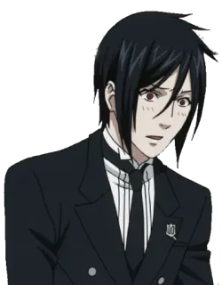 😨 Sebastian Michaelis Black Butler anime, butler, black butler, sebastian michaelis, manga telegram sticker