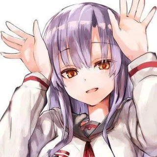 💜 Аниме, Девушка, Мило, Мультфильм, Манга, Персонаж telegram sticker