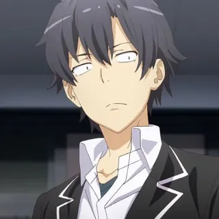 🫓 Hikigaya Hachiman My Teen Romantic Comedy SNAFU อนิเมะ, ตัวละคร, ฮิคิกายะ ฮาจิมัง, Oregairu, สีหน้า, วัยรุ่น whatsapp sticker
