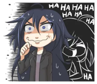 😄 HA HA HA HA HA HA HA HA cartoon, anime, laughing, funny, haha telegram sticker