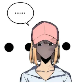 😐 ...... manga, speech bubble, dots, angry telegram sticker