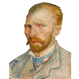 👩‍🎨 Vincent van Gogh 인물 사진, 그림, 예술가, 미술, 자화상, 반 고흐 telegram sticker
