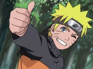 🍜 Naruto Anime, Personnage, Pouce levé, Ninja whatsapp sticker