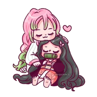 ❤️ Nezuko Kamado Demon Slayer Anime, Chibi, Niedlich, Demon Slayer, Nezuko whatsapp sticker