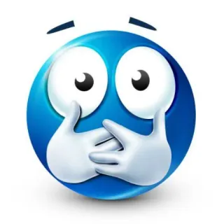 🤭 bleu, emoji, silence, chut, calme telegram sticker