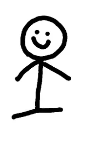 😐 막대기 인간, 간단한, 그림, 아이콘 telegram sticker