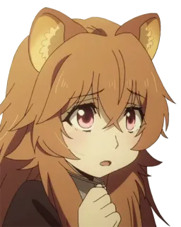 😞 Raphtalia The Rising of the Shield Hero Anime, Raphtalia, Tanuki, Carina, Ragazza telegram sticker