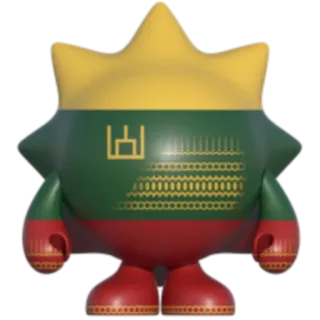 🇱🇹 ลิทัวเนีย, ธง, บอลติก, ตัวละคร, มาสคอต, สัญลักษณ์ประจำชาติ telegram sticker