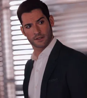 😒 Lucifer Morningstar Lucifer Lucifer, Tom Ellis, tv show, suit, character, Lucifer Morningstar telegram sticker
