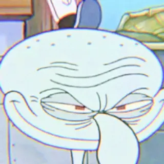 🌼 Squidward Tentacles Spongebob Squarepants lula molusco, spongebob, desenho animado, nickelodeon, meme whatsapp sticker