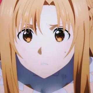 😧 Asuna Yuuki Sword Art Online Аниме, Sword Art Online, Асуна, Юки Асуна, Кавай, Манга, Вайфу telegram sticker