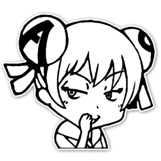 😏 Anime, Cartoon, Mädchen, Figur, Sticker telegram sticker