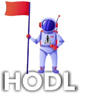 👐 HODL astronauta, bandeira, cripto, hodl, espaço, investimento, meme, finanças telegram sticker