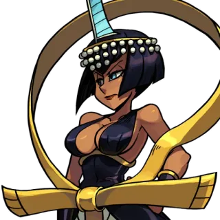 😒 Eliza Skullgirls video game, fighting game, character, egyptian, woman telegram sticker