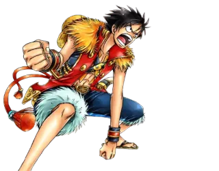 😠 Monkey D. Luffy One Piece Anime, Manga, One Piece, Luffy, Monkey D. Luffy, Pirate, Chapeau de paille telegram sticker